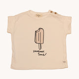 White Ice Cream Owl T-shirt 3-6M