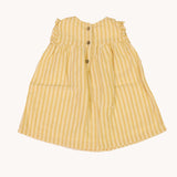 Vestido manga corta rayas amarillas Arsène et les Pipelettes 9-12M
